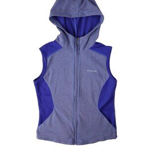Columbia Zip Vest Tee Shirt Top Hoodie Unlined Yoga Hike Lounge T Open Pockets